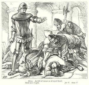 Kong Richard II (gravering) av Henry Courtney (after) Selous