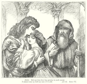 Romeo og Julie (gravering) av Henry Courtney (after) Selous