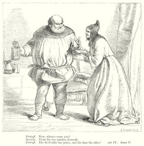 De muntre konene fra Windsor (gravering) av Henry Courtney (after) Selous