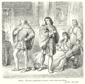 De to herrene fra Verona (gravering) av Henry Courtney (after) Selous