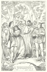 De to herrene fra Verona (gravering) av Henry Courtney (after) Selous