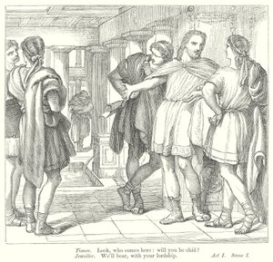 Timon av Athen (gravering) av Henry Courtney (after) Selous