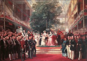 Dronning Victoria innvier The Great Exposition i Hyde Park av Henry Courtney Selous
