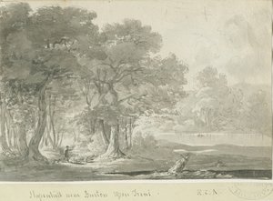 Burton-uponTrent - Stapenhill: sepia-tegning, nd [1788-1855] (tegning) av Henry Curzon Allport