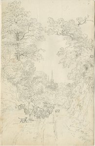 Lichfield Cathedral - South East View av Henry Curzon Allport