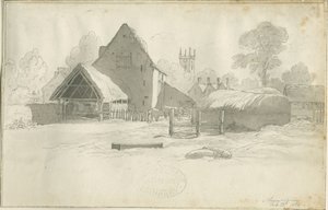 Shenstone - Farm: sepia-tegning, nd [1788-1855] (tegning)
