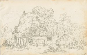 Yoxall - Old Farm House: blyanttegning, nd [c 1815]