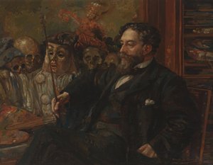Portrett av James Ensor av Henry De Groux