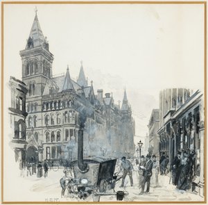 Corporation Road Making, Princess Street og Town Hall av Henry Edward Tidmarsh