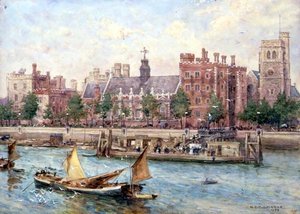 Lambeth Palace fra broen av Henry Edward Tidmarsh