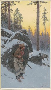 Den indiske bjørnejegeren av Henry Farny