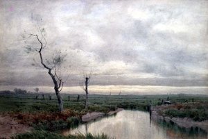 Coastal Marshlands (akvarell)