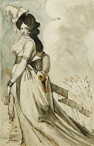 En dame som går, av Johann Heinrich Füssli