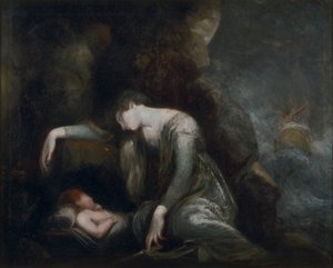 Dana? og Perseus på Seriphos(?) av Johann Heinrich Füssli