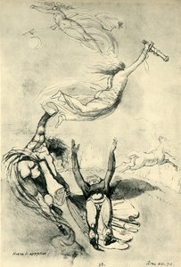 Død helt med gudinner, 1778, 1943. av Johann Heinrich Füssli