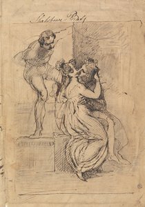 Figur lener seg over trapper av Johann Heinrich Füssli