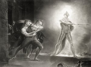 Hamlet, Act I, Scene IV, av William Shakespeare (1564-1616) gravert av Robert Thew (1758-1802) av Johann Heinrich Füssli