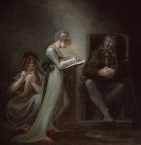 Milton dikterer til sin datter, 1794 av Johann Heinrich Füssli