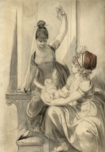 Mor og hennes familie på landet, 1806-1807 av Johann Heinrich Füssli