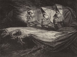 Heksene i Macbeth av Johann Heinrich Füssli