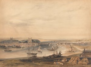 Utsikt over Rochester, byen og havnen