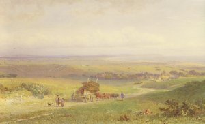Pevensey Bay, Sussex, 1868 (wc, bc, grafitt og skraping på papir)