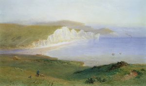 The Seven Sisters and the Mouth of the Cuckmere, 1881 (wc)