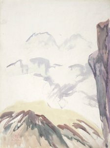 Mountain Study (akvarell på papir) av Henry George Keller