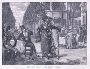Beaus og belles fra Regency-perioden rundt 1818 av Henry Gillard Glindoni