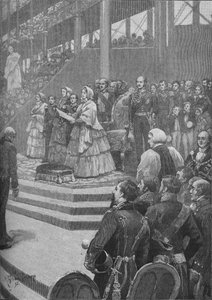 Dronningen åpner Crystal Palace, 1892