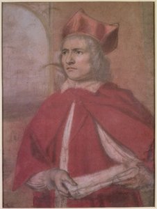 Portrett av Henry Harris som kardinal Wolsey, 1600-tallet (farget kritt på papir)