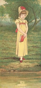 Reflekterende mennesker (farge litho) av Henry Hetherington Emmerson