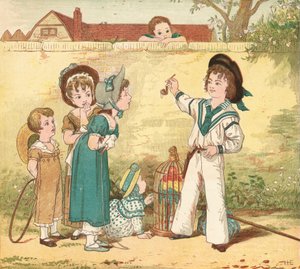 Sjøfarende mennesker (farge litho) av Henry Hetherington Emmerson