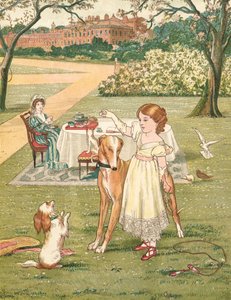 Prinsessen og kjæledyrene hennes (litho i farge)