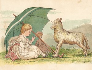 Prinsessen og lammet (farge litho)