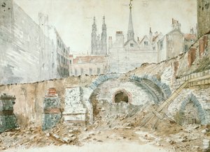 Deler av basilikaen sent på 1.-tidlig 2. århundre i City of London av Henry Hodge