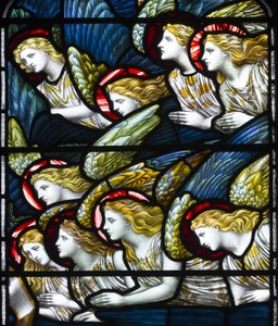 Angels, Adoration of The Lamb, 1884 (farget glass) av Henry Holiday