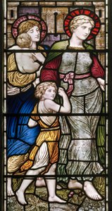 Buckland, St Mary, James Powell & Sons, Henry Holiday, The Barcote Chapel, Charity, 1889 av Henry Holiday