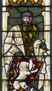 Cambridge, Trinity College, Heaton Butler & Bayne, Henry Holiday, Simon de Montfort, 1870, tilpasset fra Carl Almquist av Henry Holiday