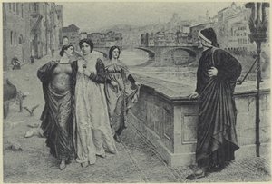 Dante og Beatrice (fotogravyr) av Henry Holiday