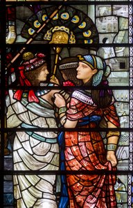 Durham Cathedral, Holday Workshop, Henry Holiday, Moses forlater The Court Of Pharaoh detalj, 1895 av Henry Holiday