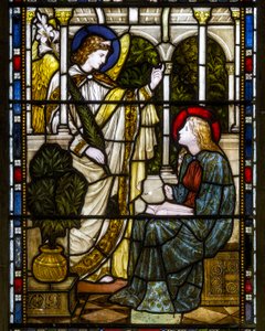 Kirkstall, St Stephen, Heaton Butler & Bayne, Henry Holiday, The Annunciation, ca. 1870 av Henry Holiday