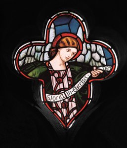 Quatrefoil Angel, 1863 (farget glass) av Henry Holiday