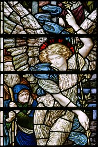 Romsey Abbey, James Powell & Sons, Henry Holiday, The Pool of Bethesda detalj, Angel, 1890 av Henry Holiday
