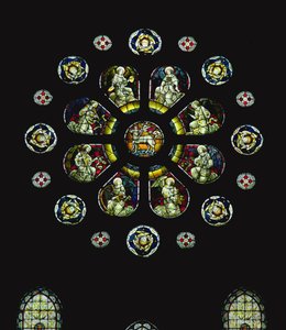 Rosevindu (farget glass) av Henry Holiday