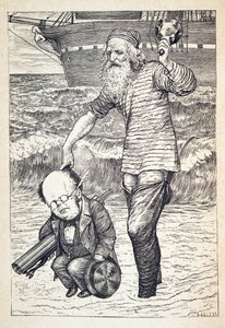 Støtter hver mann på toppen av tidevannet', fra The Hunting of the Snark, an Agony in Eight Fits, av Lewis Carroll, pub. 1876 av Henry Holiday