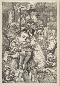The Beaver brakte papir, portefølje og penner, fra The Hunting of the Snark, an Agony in Eight Fits, av Lewis Carroll, pub. 1876 av Henry Holiday