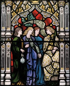 The Three Marys and an Angel, 1865 (farget glass) av Henry Holiday