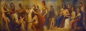 'Pandora, som de forsamlede gudene ga alle sine gaver ...', 1834 (olje på mahognipanel)