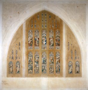 Vindusdesign i glassmalerier, 1869. av Henry Hughes